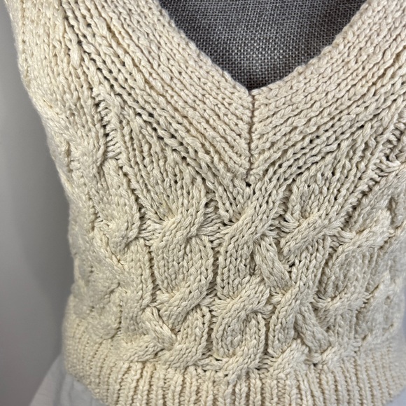 Anthropologie Cream Knit/Layered Top - Picture 16 of 16